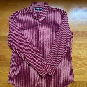 Ralph Lauren Button Down Red Striped Shirt